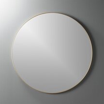 Online Designer Dining Room infinity brass round wall mirror 48"