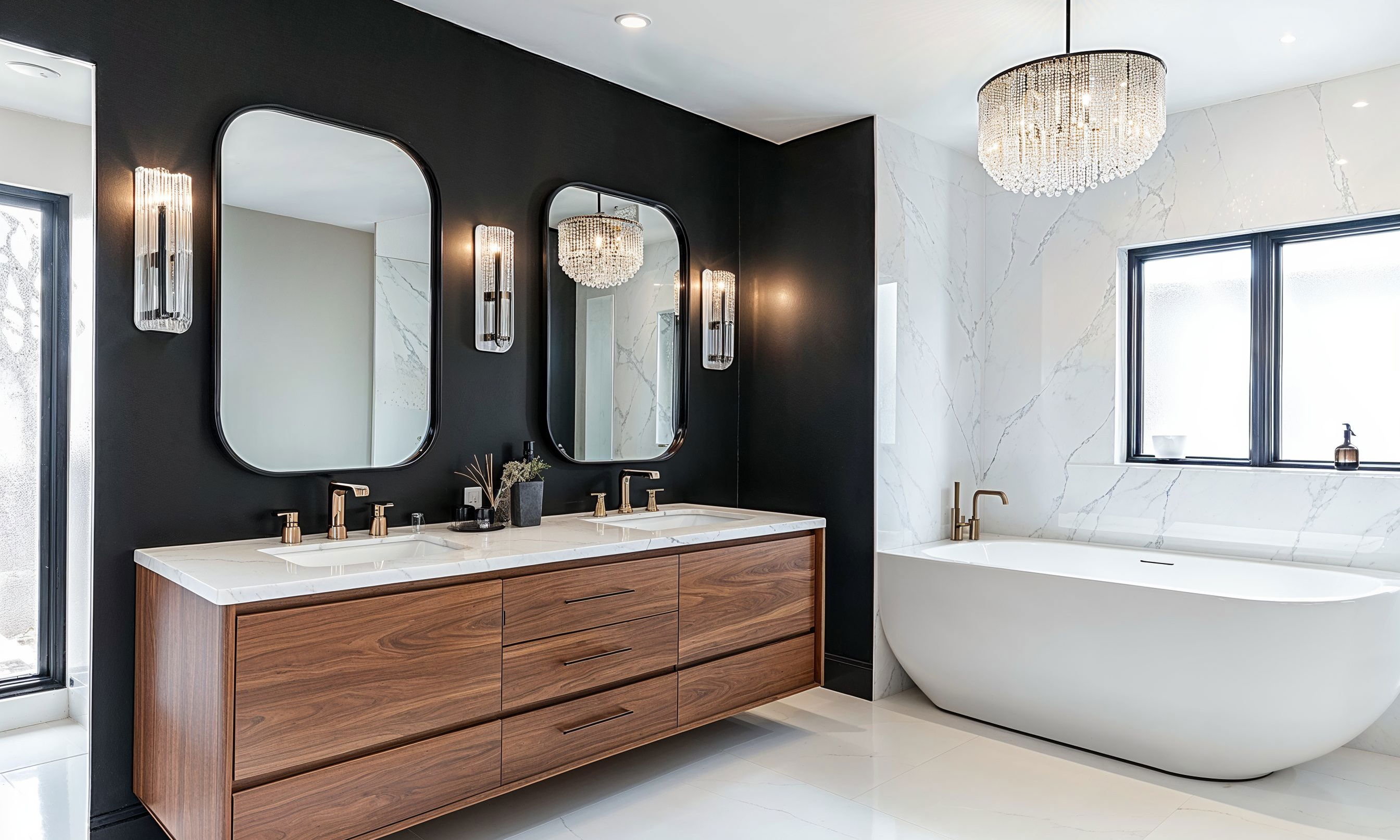 Before &amp; After: Modern Master Bathroom Renovation by top Miami interior decorators